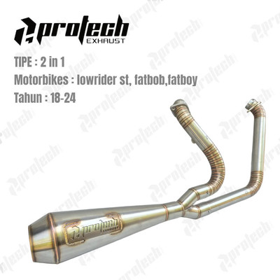 Protech Exhaust 2 Into 1 Fit  Harley Davidson Softail m8 low rider s Street Bob