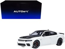 Dodge Charger SRT Hellcat Redeye Knuckle White w Matt Black Hood & Top 1/18 Mode