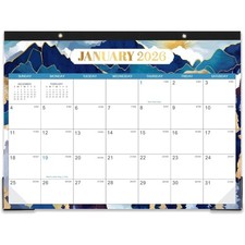 2026 Desk Calendar - Jan. 2026 - Dec. 2026, 14.6" x 11.5" Small Size Desktop New