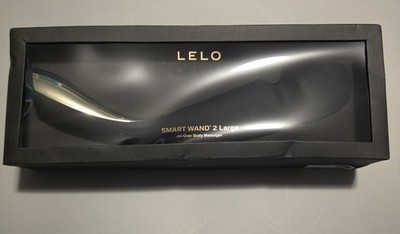 NIB Sealed Lelo Smart Wand 2 Large All Over Body Massage Wand Black 10 Settings