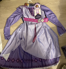 Disney Wish ASHA's Asha Adventure Dress Robe Size 3 Purple With Belt-New