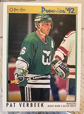 1991-92 O-Pee-Chee Premier Pat Verbeek #5 Hartford Whalers