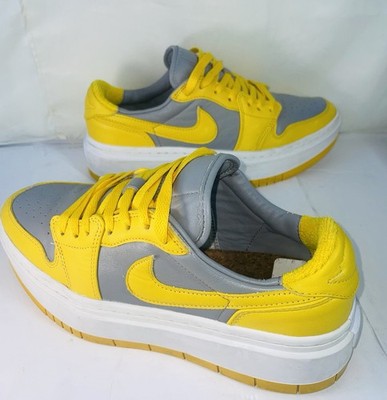 Women's Jordan 1 Elevate Low 'Cement Grey Varsity Maize' sneakers Size 10