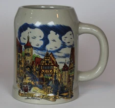 Beer Stein - Rothenburg ob der Tauber - 0.5L - 5 1/4" tall - Vintage