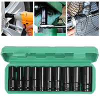 Deep Impact Socket 1/2" Drive Long Reach Thin Wall 10-Metric Sockets 10-24mm Set