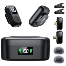 Mini Lavalier Microphone for iPhone Android Wireless Microphones Noise Reduc...