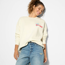 Women's Oversized Graphic Pullover Sweatshirt - Wild Fable Size Small