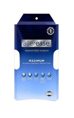 Allerease Maximum Protection White King Size Zippered Pillow Protector 20'' x 36''