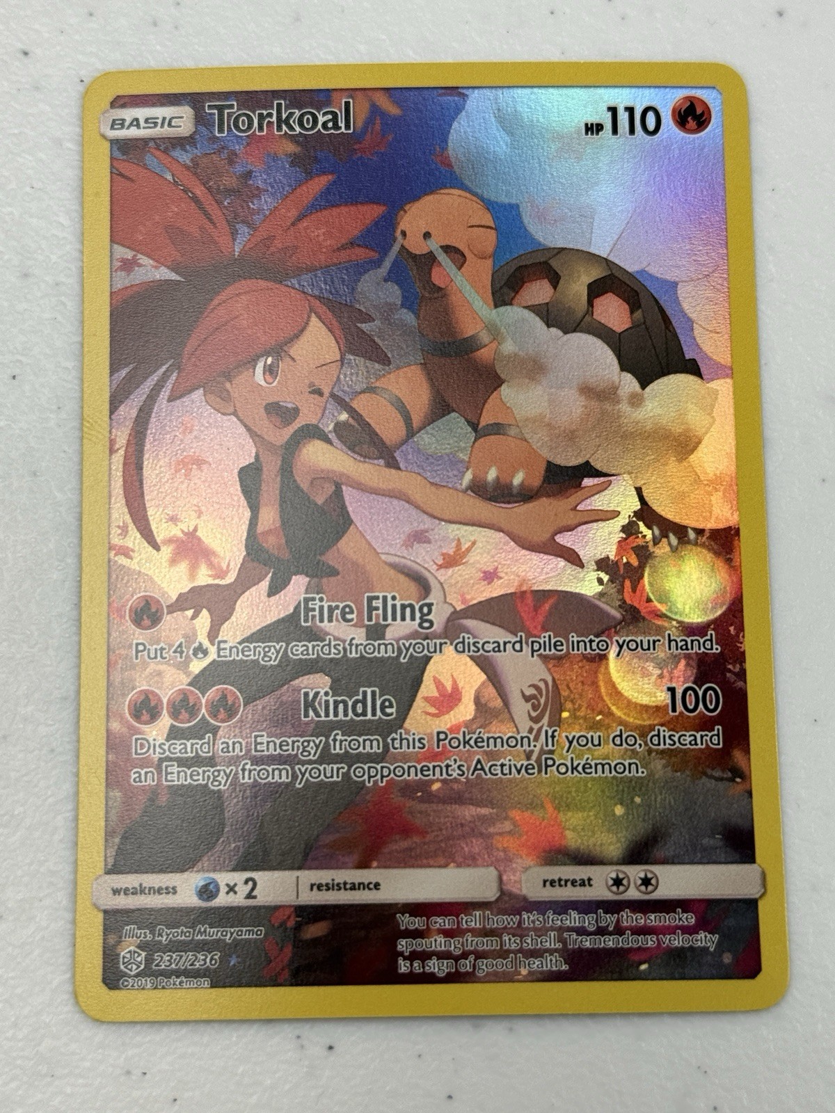 Pokémon TCG Torkoal Cosmic Eclipse 237/236 Holo Secret Rare NM