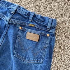 Wrangler 13MWZ Cowboy Cut Original Fit Indigo Blue Jeans Men's 34x36 Western