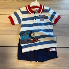 Vintage Y2K Thomas  Friends Outfit Thomas Tank Engine T Shirt  Shorts 4T