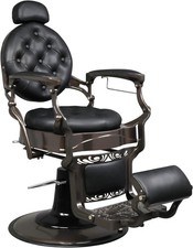 Heavy Duty Vintage Recline Barber Chair Hydraulic with Headrest, 360 Rotatable