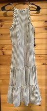 Tommy Hilfiger black and white gingham check tiered halter sundress size 2- NWT