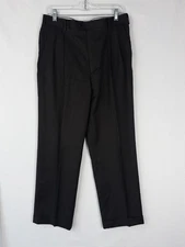 Zanella Pants Mens 33 Bennett Pleated Front Dress Dark Brown Wool Italian