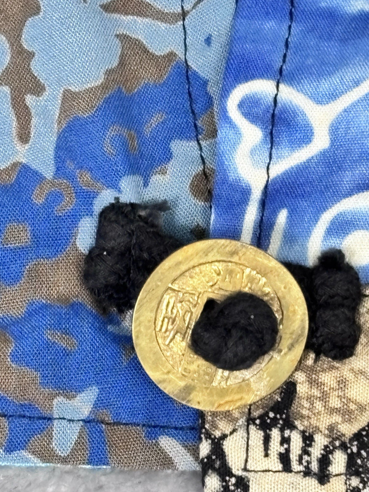 Vintage 80s Patchwork Rayon Batwing Jacket One Si… - image 12