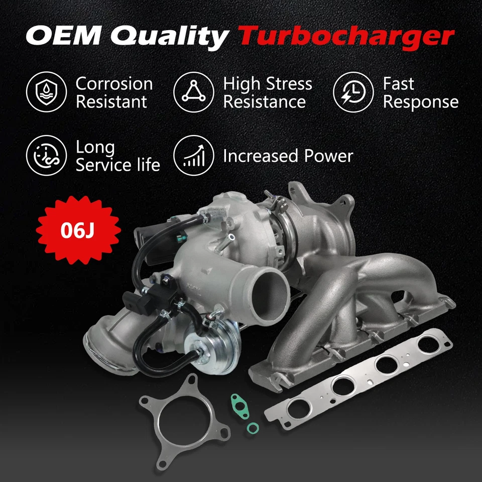 New Turbo Turbocharger For VW Jetta Passat Beetle CC Tiguan Audi A3 Q3 2.0L Foto 3 de 4