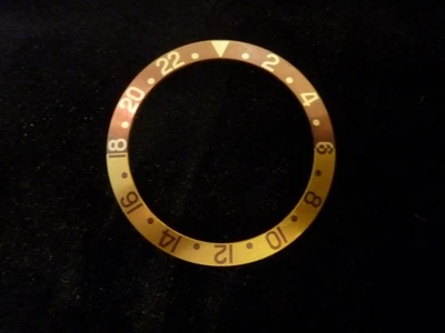 Rolex GMT Master Root Beer Bezel Insert For Saphire Crystal 18K 16758 Exc + - Image 1 of 4