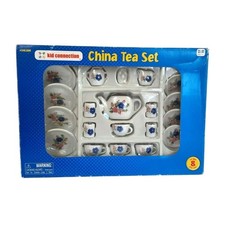 Kid Connection China Tea Set 21 Piece Floral Miniature Ceramic Toy Set 10838W