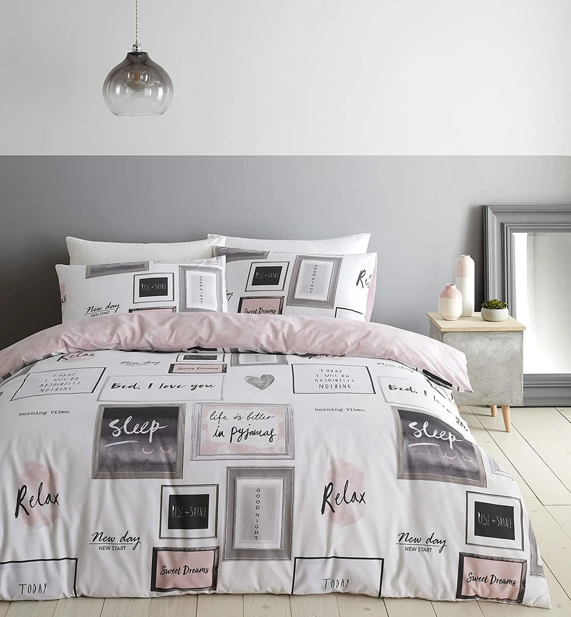 Catherine Lansfield Sleep Dreams Easy Care Duvet Cover Set