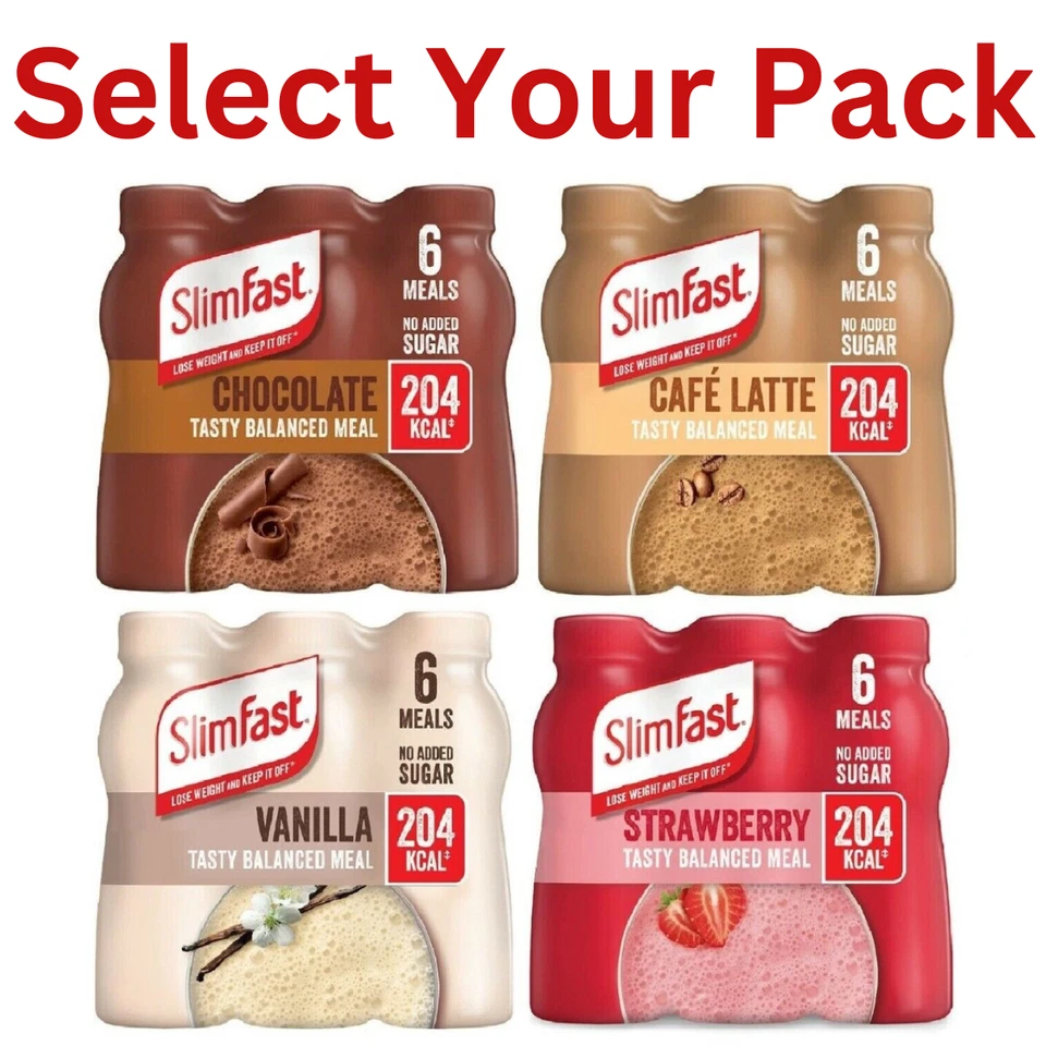 SlimFast Ready-to-Drink Shake High Protein Meal Replacement 325 ml Pack of 6 UK - Image 3 of 4