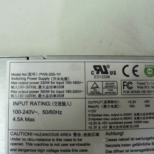 1U Professional Power Supply for Firewall For Supermicro PWS-333-1H 330W 80plus - 第 2/3 張圖片