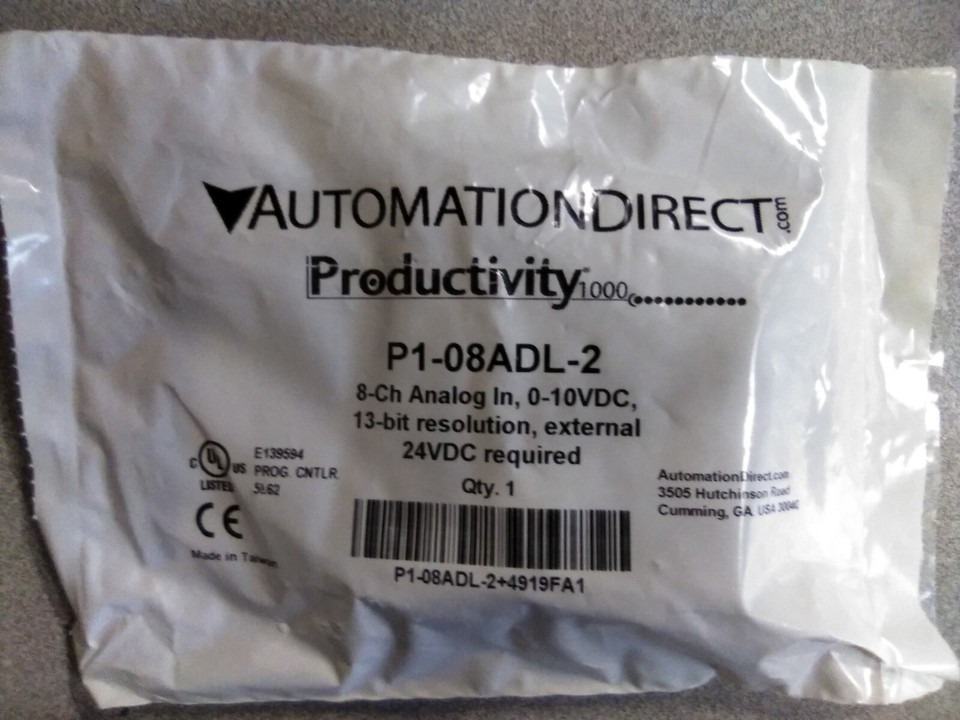 P1-08ADL-2 Productivity1000 analog input module, 8-channel, WITH ...