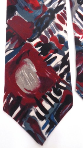 CELLINI COLLECTION Vintage Silk Necktie Made in USA Abstract Multi-Colored EUC - Picture 3 of 4