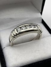 14 Kt White Gold Men's Diamond Ring 5.2 Grams