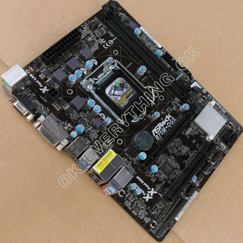 Original ASRock B75M DGS LGA 1155 Motherboard Intel B75 mATX DDR3