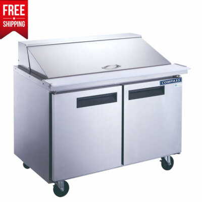 Compass PLG-1A-SC196 48'' Mega Top Commercial Sandwich / Salad Prep Table