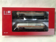 RIVAROSSI - HO - 1/87 - HR6511 SET 2 CARRI CISTERNA A CARRELLI TIPO ZAgkks 