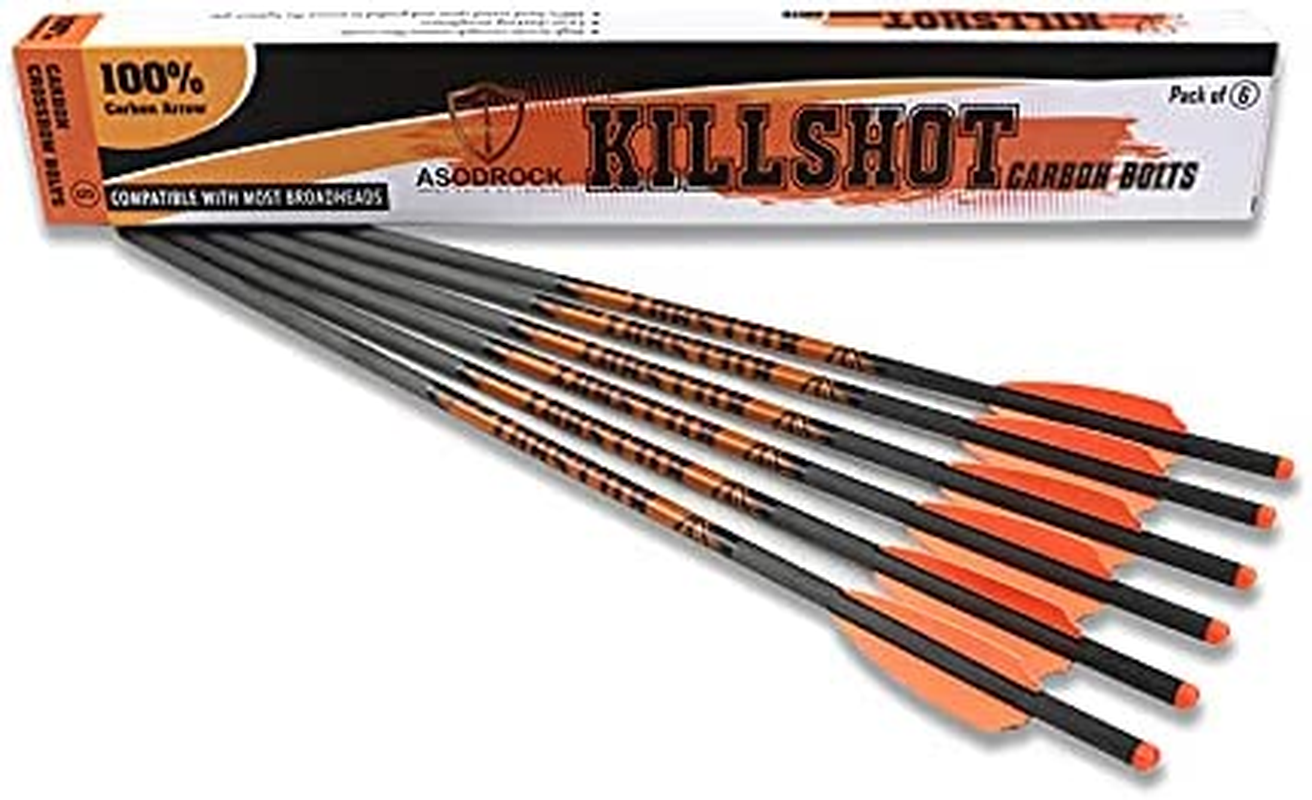 Crossbow Bolts 20 Inch 400 Grain Carbon Crossbow Arrows .003/.001 Stra