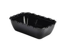 2x Tulip Medium Black Salad Crock Perfect for Hot or Cold Food - 26.3x17.1x8cm