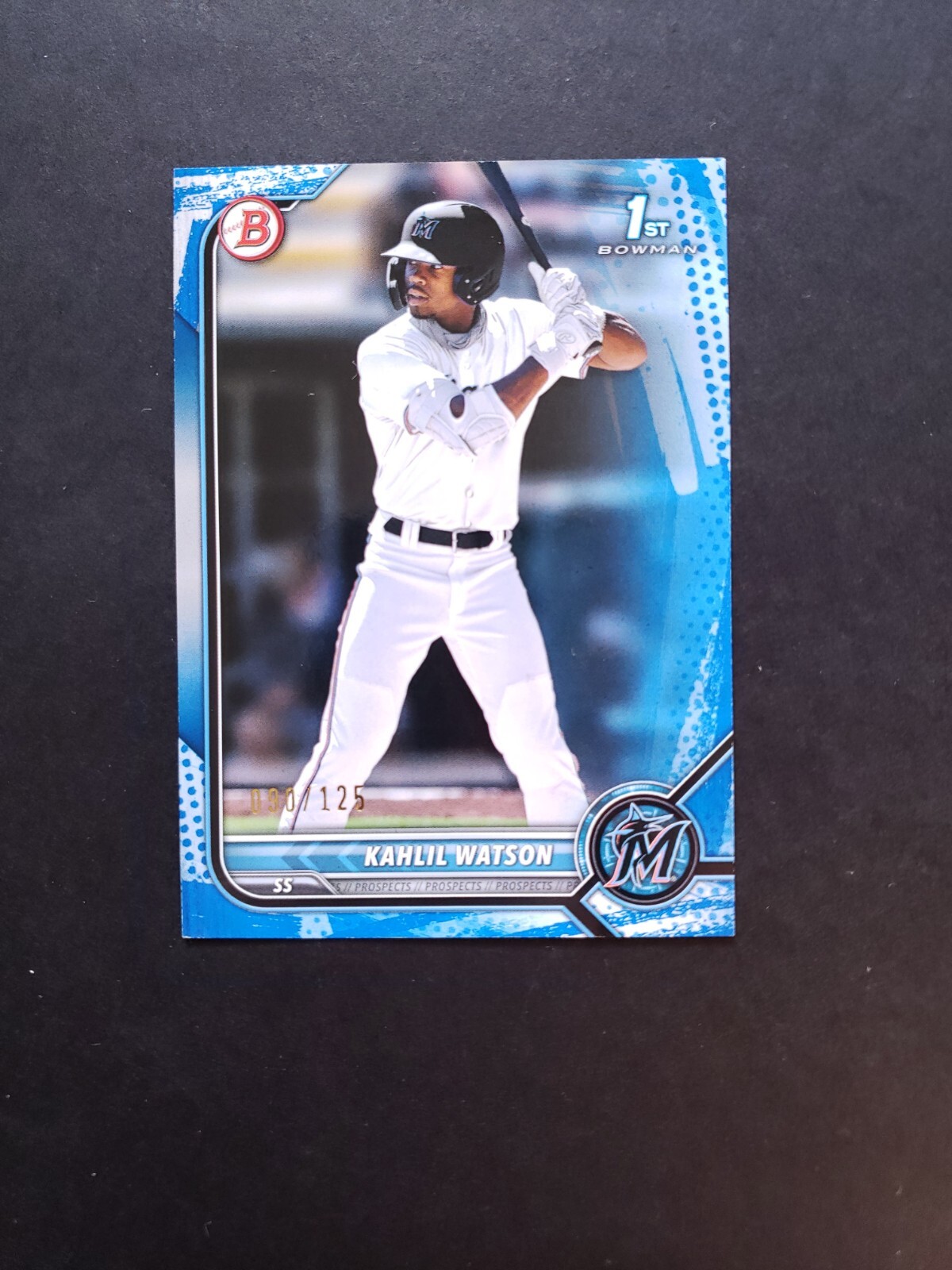 KAHLIL WATSON 2022 Bowman 1st Blue /150 BP-3 MIAMI MARLINS