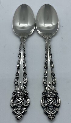 (2) Oneida Stainless Da Vinci DaVinci Cube Mark Teaspoon Lot~ 6 1/4 