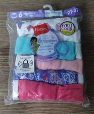 Hanes 6-Pack Girls Hipsters Comfort Fabric Cotton Brief Solid  Print Size 2T-3T