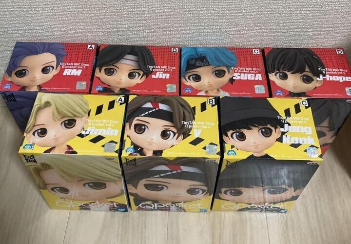 BTS TinyTAN Q Posket Figure Set of 7 Complete Set Banpresto