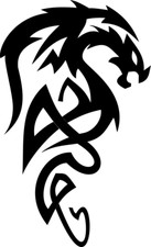 Tribal Dragon vinyl decal - For Cars, Laptops, Mirrors, etc.