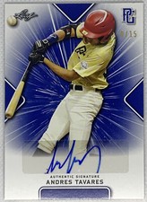 2021 LEAF PERFECT GAME AUTO ANDRES TAVARES BLUE PAPER 8/15