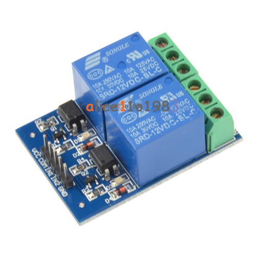 12V 10A Zwei 2 Kanal Relais Modul mit Optokoppler für PIC AVR DSP ARM Arduino - Bild 1 von 4