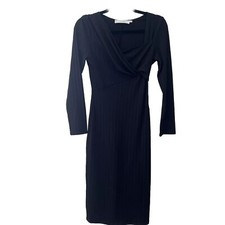 ASTR The Label rib faux wrap long sleeve sweater dress Sz Small New