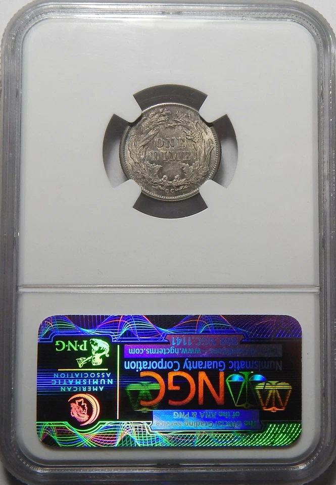 1877-CC NGC MS65 SEATED LIBERTY DIME - Image 4 of 4