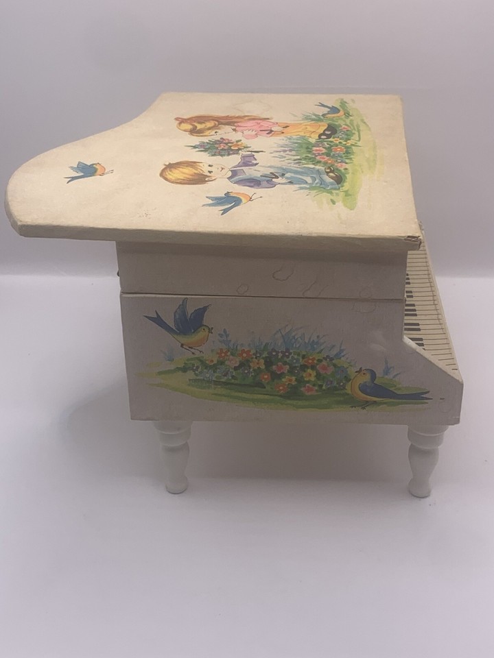 Vintage Wooden Piano Music Jewelry Box eBay