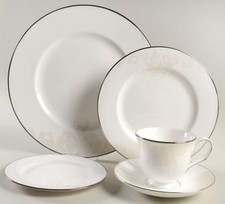 Lenox Opal Innocent Scroll China 5 Piece Place Setting Brand New!