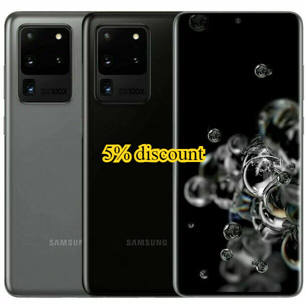 Samsung Galaxy S20 Ultra 5G SM-G988U 128GB Fully Unlocked Smartphone -OPEN BOX-