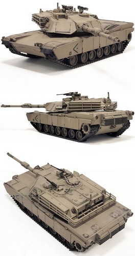 1/72 USMC M1A1 ABRAMS IRAQ TANK US MARINE COPS PLA MODEL KIT ACADEMY 13430 - Picture 4 of 7