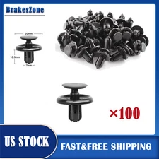 100Pcs Bumper Clips 7mm Fastener Fender Pin Plastic Rivets for Toyota Pontiac