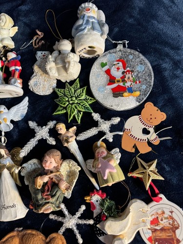 35 Assorted Christmas Tree Ornaments Angels, Snowbabies, Santa - Picture 4 of 7