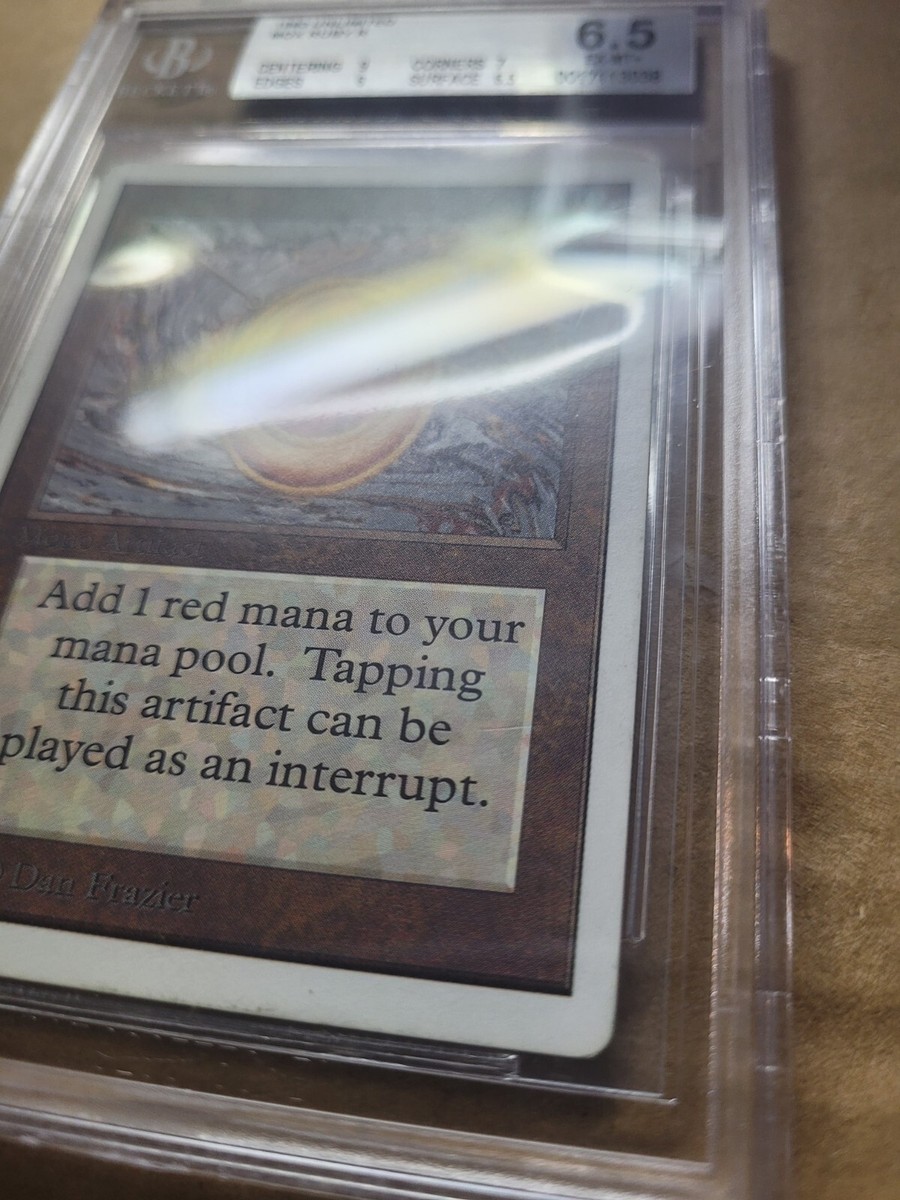 Mox Ruby Unlimited Graded BGS 6.5 Beckett EX+ Magic MTG Mox Ruby Unlimited Graded BGS 6.5 Beckett EX+ Magic MTG
