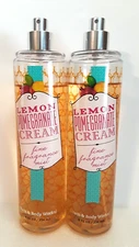 BBW Lemon & Pomegranate Cream 85% Fragrance Mist 8oz No Caps x2 Testers